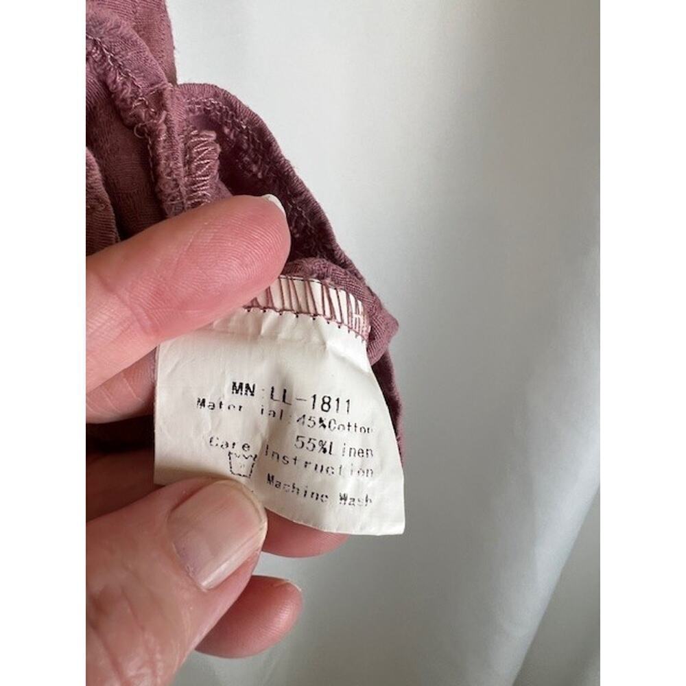 Women's XXL Pink Linen/Cotton 3/4 Sleeve Blouse Top - Picture 8 of 9
